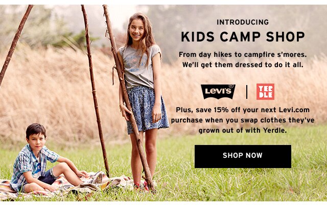 KIDS CAMP SHOP – From day hikes to campfire s'mores. We’ll get them dressed to do it all.